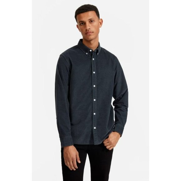 Everlane Other - Everlane Corduroy Button Down Shirt Dark Gray Mens Size Large